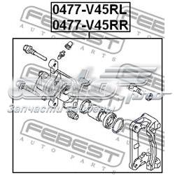 Pinza de freno trasero derecho 0477V45RR Febest