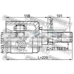 Junta homocinética interna delantera izquierda Febest 0211J1020GLH precio, desde 65,08 EUR