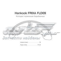 FLD09 Hankook Frixa zapatas de frenos de tambor traseras