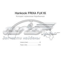 FLK16 Hankook Frixa zapatas de frenos de tambor traseras