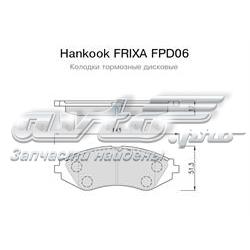 FPD06 Hankook Frixa pastillas de freno delanteras