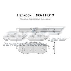 FPD13 Hankook Frixa pastillas de freno delanteras