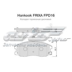 FPD16 Hankook Frixa pastillas de freno delanteras