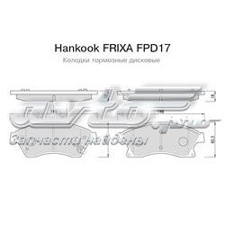 FPD17 Hankook Frixa pastillas de freno delanteras