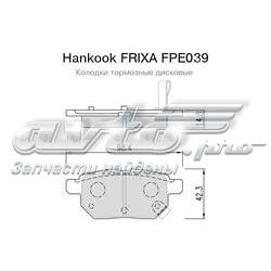 FPE039 Hankook Frixa pastillas de freno traseras