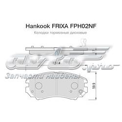 FPH02NF Hankook Frixa pastillas de freno delanteras