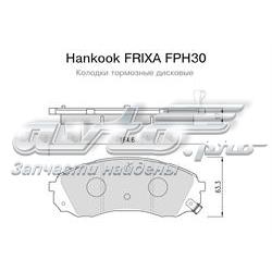 FPH30 Hankook Frixa pastillas de freno delanteras