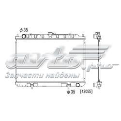 Radiador refrigeración del motor PL020883 Koyorad