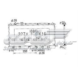 PL061580 Koyorad radiador refrigeración del motor