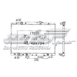 Radiador refrigeración del motor PL082179 Koyorad