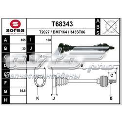 T68343 EAI árbol de transmisión trasero