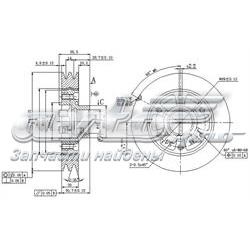 Polea, cigüeñal PU215 Japan Parts