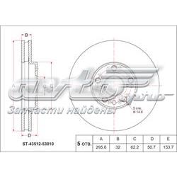 ST4351253010 SAT freno de disco delantero