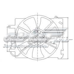 STDW102010 SAT difusor de radiador, ventilador de refrigeración, condensador del aire acondicionado, completo con motor y rodete