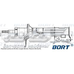 G22048008L Bort amortiguador trasero izquierdo