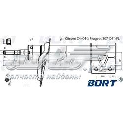 G22050048L Bort amortiguador delantero derecho