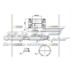 Cojinete de rueda delantero LO03455 Starline