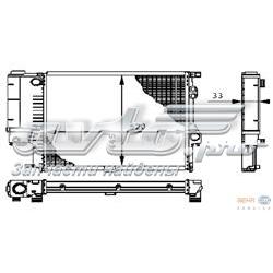 Radiador refrigeración del motor 8MK376711124 HELLA