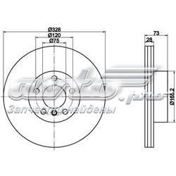 8DD 355 119-531 HELLA freno de disco delantero