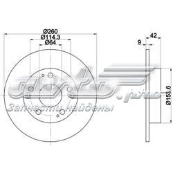 8DD355118991 HELLA disco de freno trasero