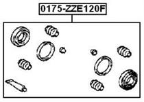 Juego de reparación, pinza de freno delantero Toyota Corolla E12