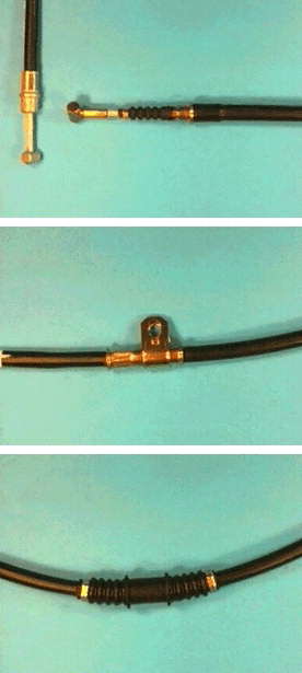 Cable de freno de mano trasero izquierdo MB520345 Mitsubishi