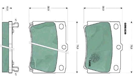 MR389575 Mitsubishi pastillas de freno traseras