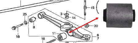 51810SH3000 Honda silentblock de suspensión delantero inferior