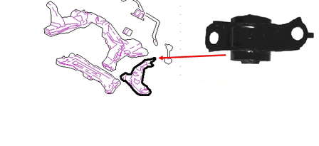GA2A3446XA Mazda Silentblock de brazo de suspensión delantero inferior