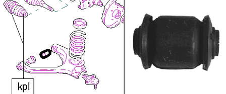 Silentblock del brazo de suspensión 0931914007 Suzuki