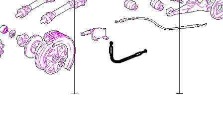 Cable de freno de mano delantero para Toyota RAV4 (XA)