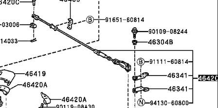 Cable de freno de mano trasero derecho/izquierdo para Lexus LX (UZJ100)