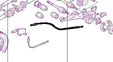 Cable de freno de mano trasero izquierdo 92171550 Cofle