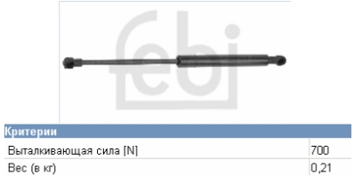 Amortiguador de capó 51238174866 BMW