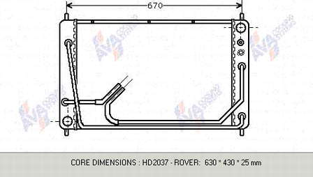 Radiador refrigeración del motor 50125 NRF