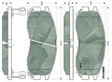 MB587285 Mitsubishi pastillas de freno delanteras