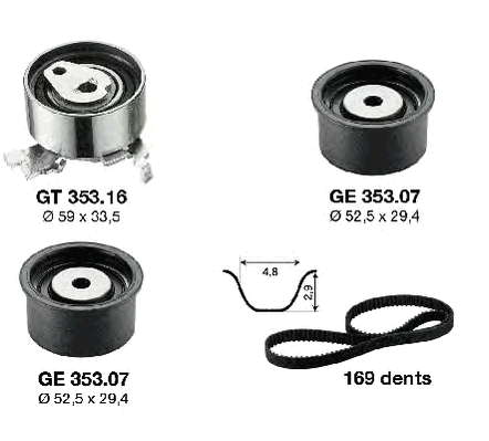 Comprar KTB257 Dayco Kit de correa de distribución