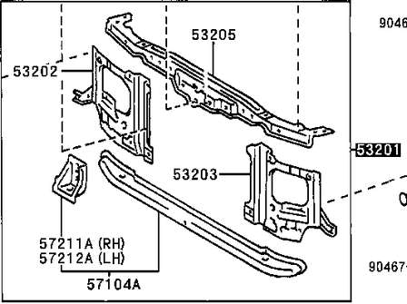 Soporte de radiador completo 5320160051 Toyota