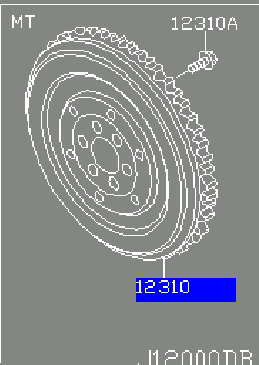 Volante motor 123108H301 Nissan