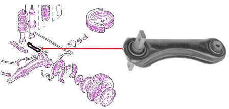 52400SR3000 Honda Brazo superior izquierdo de la suspensión trasera