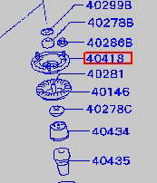 MB864792 Mitsubishi Soporte del amortiguador delantero
