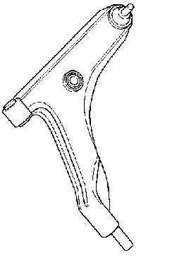 MMR911569 Mitsubishi barra oscilante, suspensión de ruedas delantera, inferior derecha