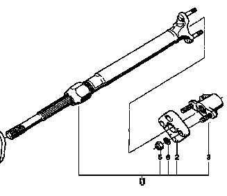 Columna de dirección inferior 32301161643 BMW