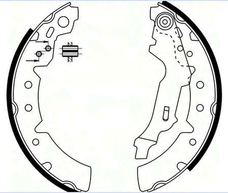 Zapatas de frenos de tambor traseras BC07670 Starline