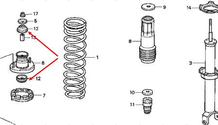 Silentblock en barra de amortiguador trasera 51631SL0901 Honda