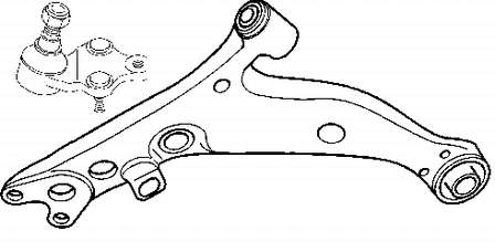 Barra oscilante, suspensión de ruedas delantera, inferior izquierda 4806944010 Toyota
