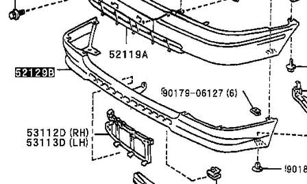 5212912901 Toyota parachoques delantero, parte inferior