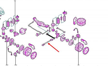 Palanca De Soporte Suspension Trasera Longitudinal Inferior Izquierda/Derecha GF3H28200B Mazda