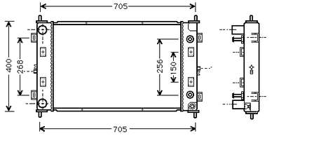 Radiador refrigeración del motor 241108A1 Polcar