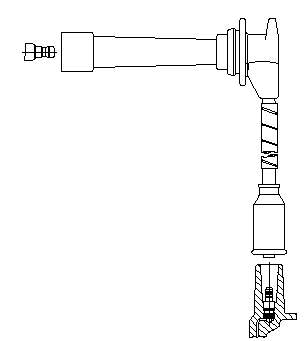 Cable de encendido, cilindro №1 0K01318160 Hyundai/Kia